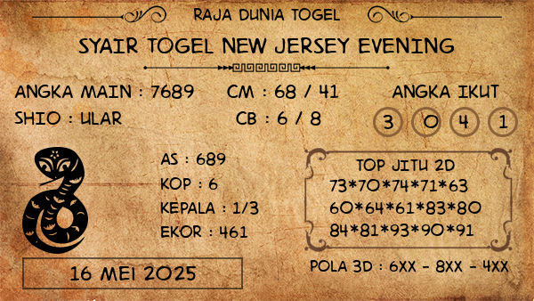 Prediksi New Jersey Evening