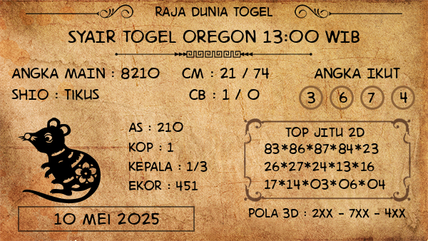 Prediksi Oregon 13:00 WIB