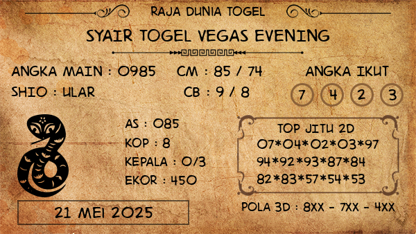 Prediksi Vegas Evening