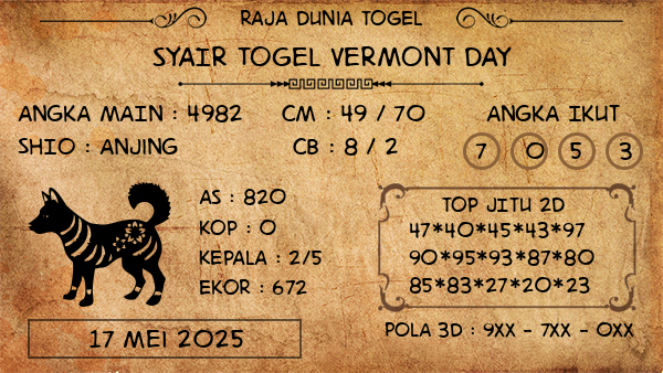 Prediksi Vermont Day